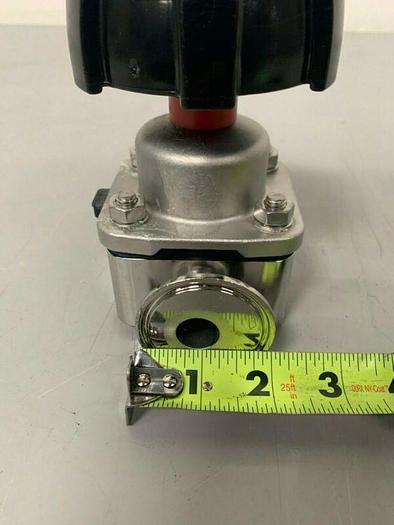 Used Gemu Hastelloy C22 Diaphragm Valve w/ 3/4" Sanitary Fitting & 2" OD