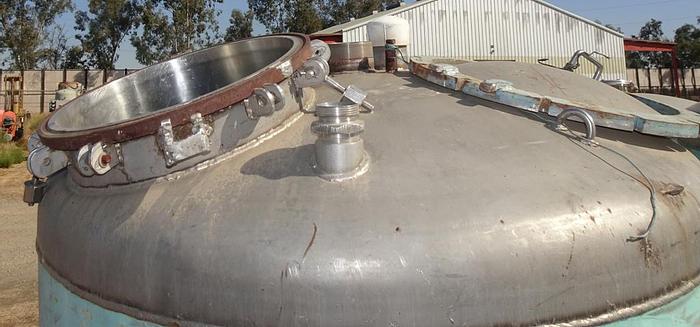Used Tank, 350 Gallon, 316 S/st, 75 PSI, 44" x 54", DT/DB, (2) #S742479