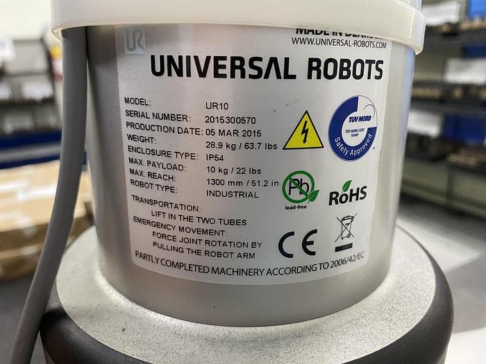 Used UNIVERSAL UR10 6 AXIS COBOT