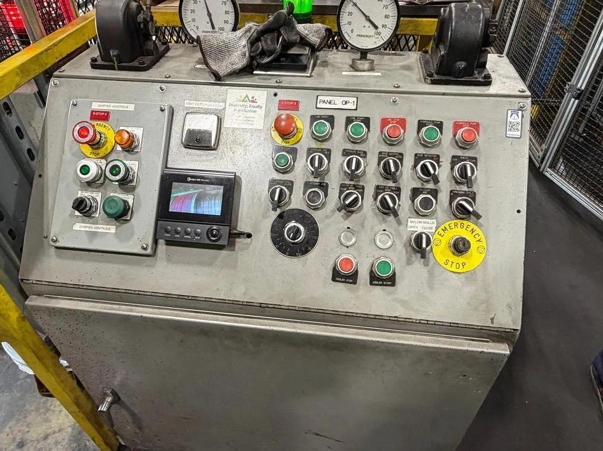 Used 54” x 0.187” x 40,000# Loopco Slitting Line