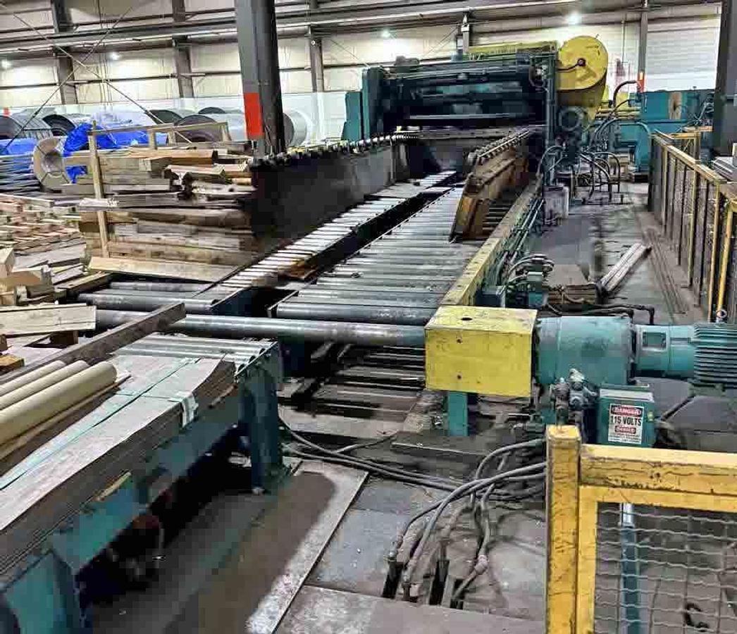 Used 74" x 0.375" x 60,000 Lb Herr Voss Cut To Length Line