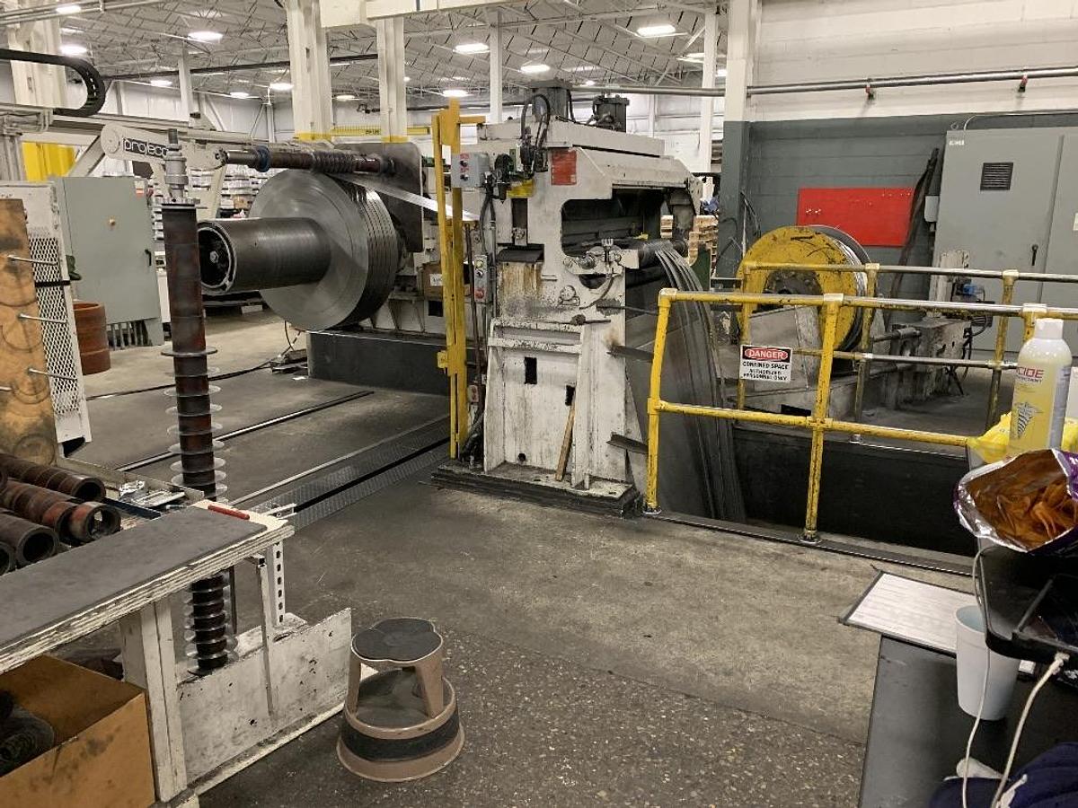 Used 54" x .015 - .125 x 30,000 Lbs. Pro-Eco/Loopco Slitting Line