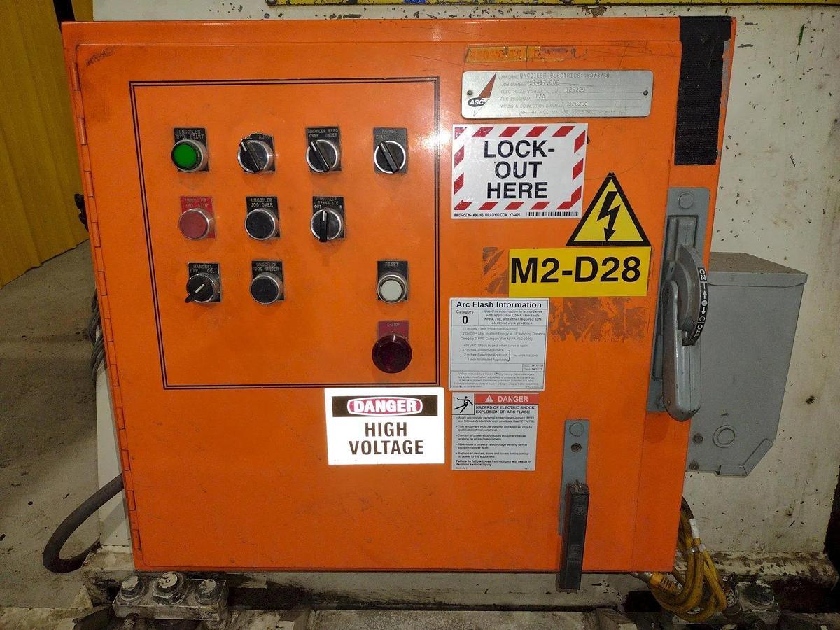 Used 20,000 LBS x 36" ASC DRIVEN UNCOILER COIL REEL