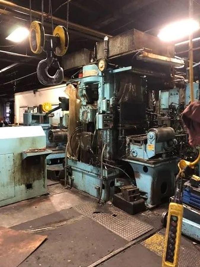 Used 18” Ruesch 4HI Reversing Rolling Mill With Hydraulic Screw Downs