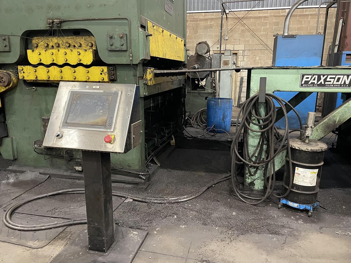 Used 72" x 1/2" x 44,000lb Bradbury/Paxson Cut-To-Length Line