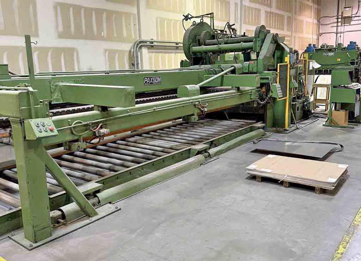 Used 60” x 0.135” x 40,000 Lbs Paxson Cut To Length Line