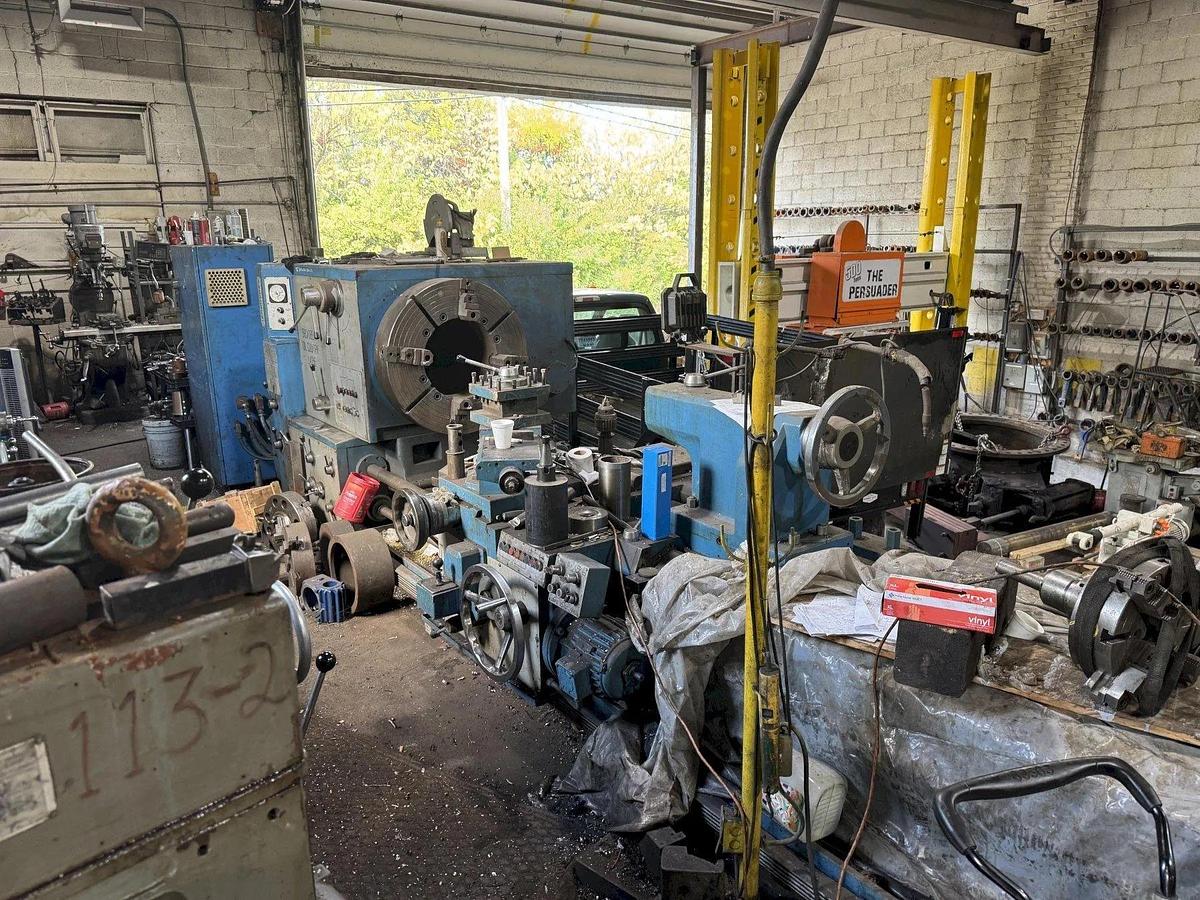 Used 36” x 120” Broadbent Hollow Spindle Engine Lathe