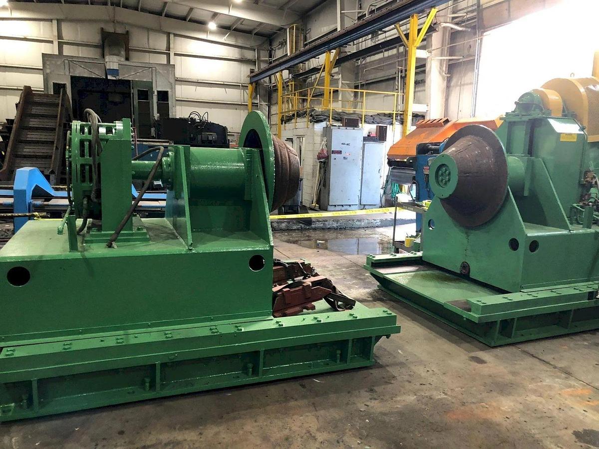 Used 72" (1800mm) x .500" (12.7mm) x 60,000# Stamco Slitting Line with 2 Heads (Used)