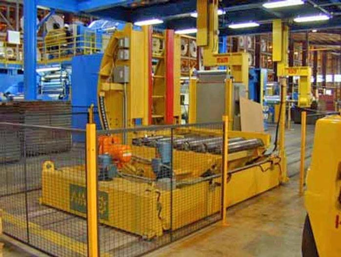 Used 22000 lb. AIM Traveling Upender, 72" wide, 72" OD