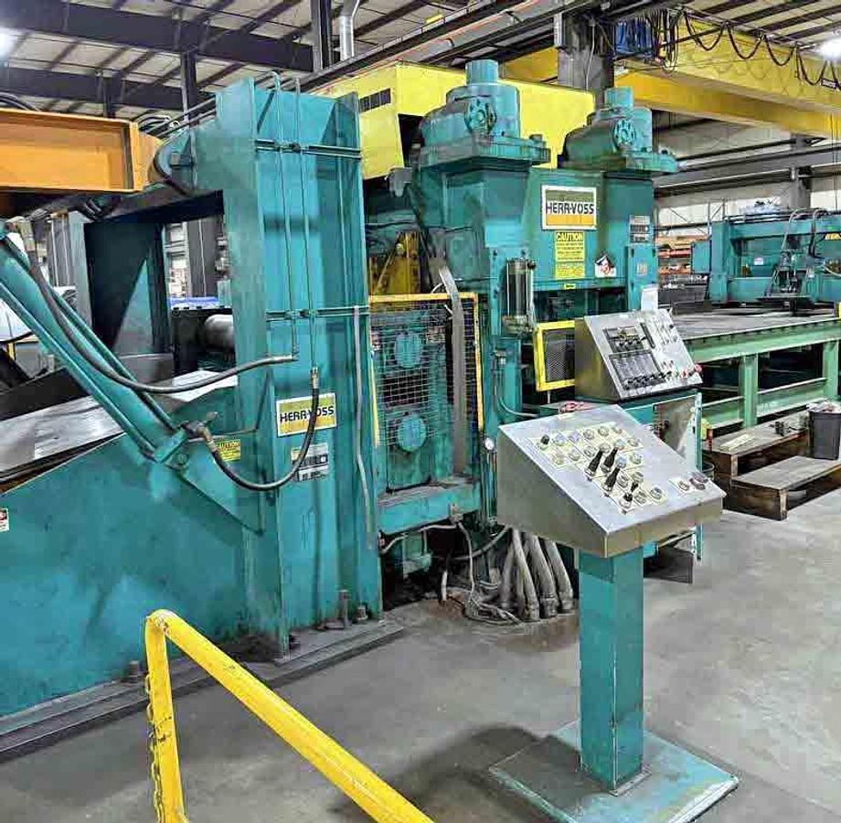 Used 74" x 0.375" x 60,000 Lb Herr Voss Cut To Length Line