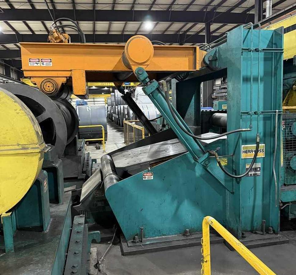 Used 74" x 0.375" x 60,000 Lb Herr Voss Cut To Length Line