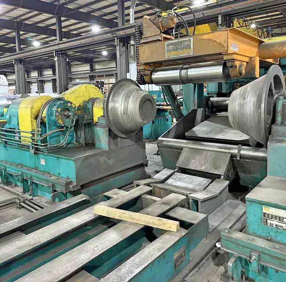 Used 74" x 0.375" x 60,000 Lb Herr Voss Cut To Length Line
