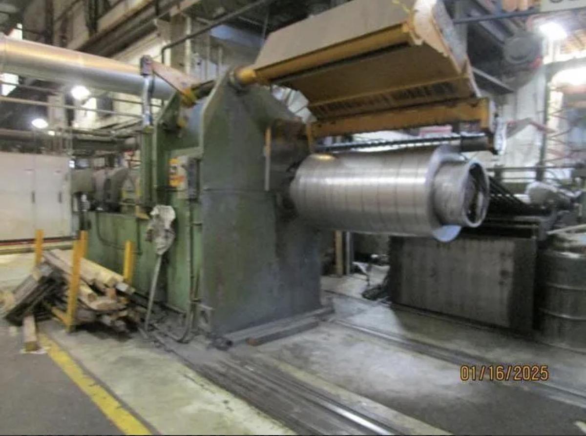 Used 60" x .187” x 50,000# Chicago/Paxson Loop Slitting Line with 2 Heads