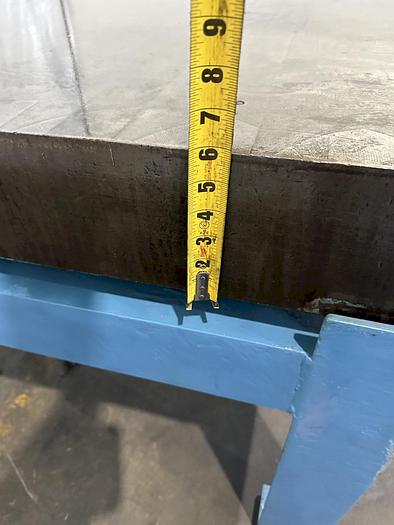 Used 60" X 96" CAST IRON SURFACE PLATE W/ STAND