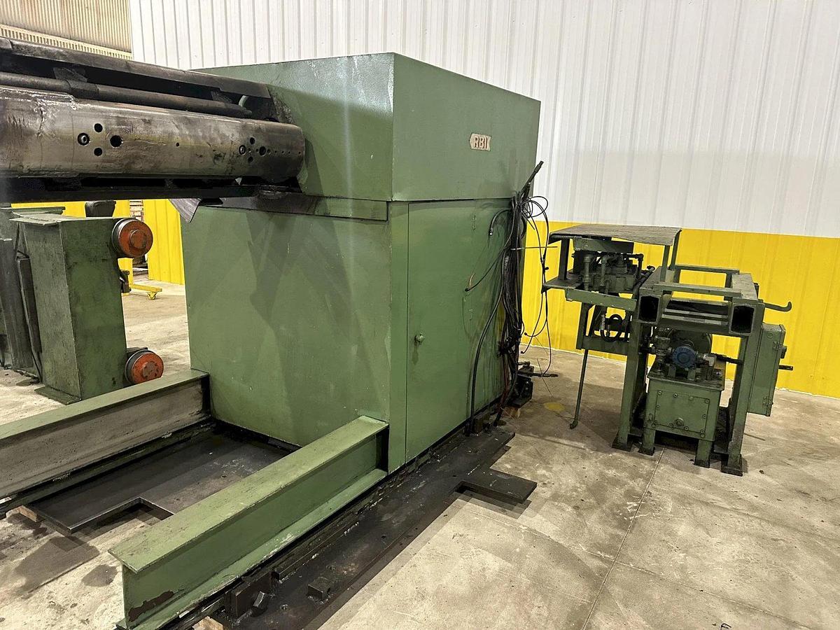 Used 20,000 LB X 48" RED BUD RBI MODEL #RM48-20S COIL REEL UNCOILER & CAR