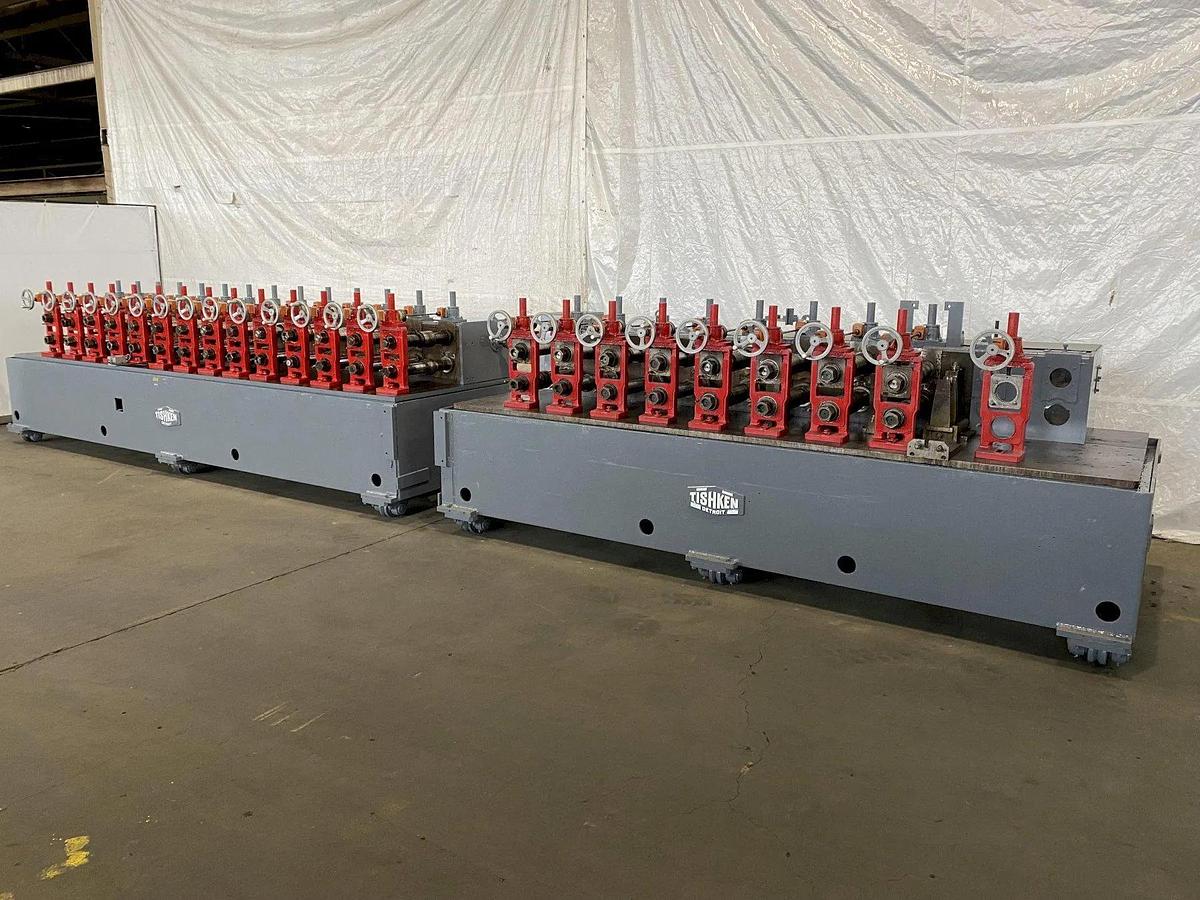 Used 22/24 Stand x 3.5” x 21” Tishken Model 24HW-S-3-1/2 Rollformer, New 1999