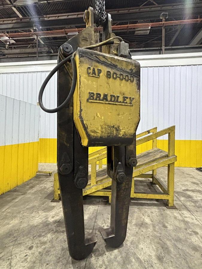 Used 40 Ton Bradley Adjustable Telescoping Coil Lifting Grab Tongs