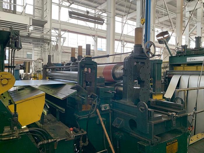 Used 60" x .250" x 40,000 Lbs. Paxson Dual Head Loop Slitting Line with Banding Line (Used)