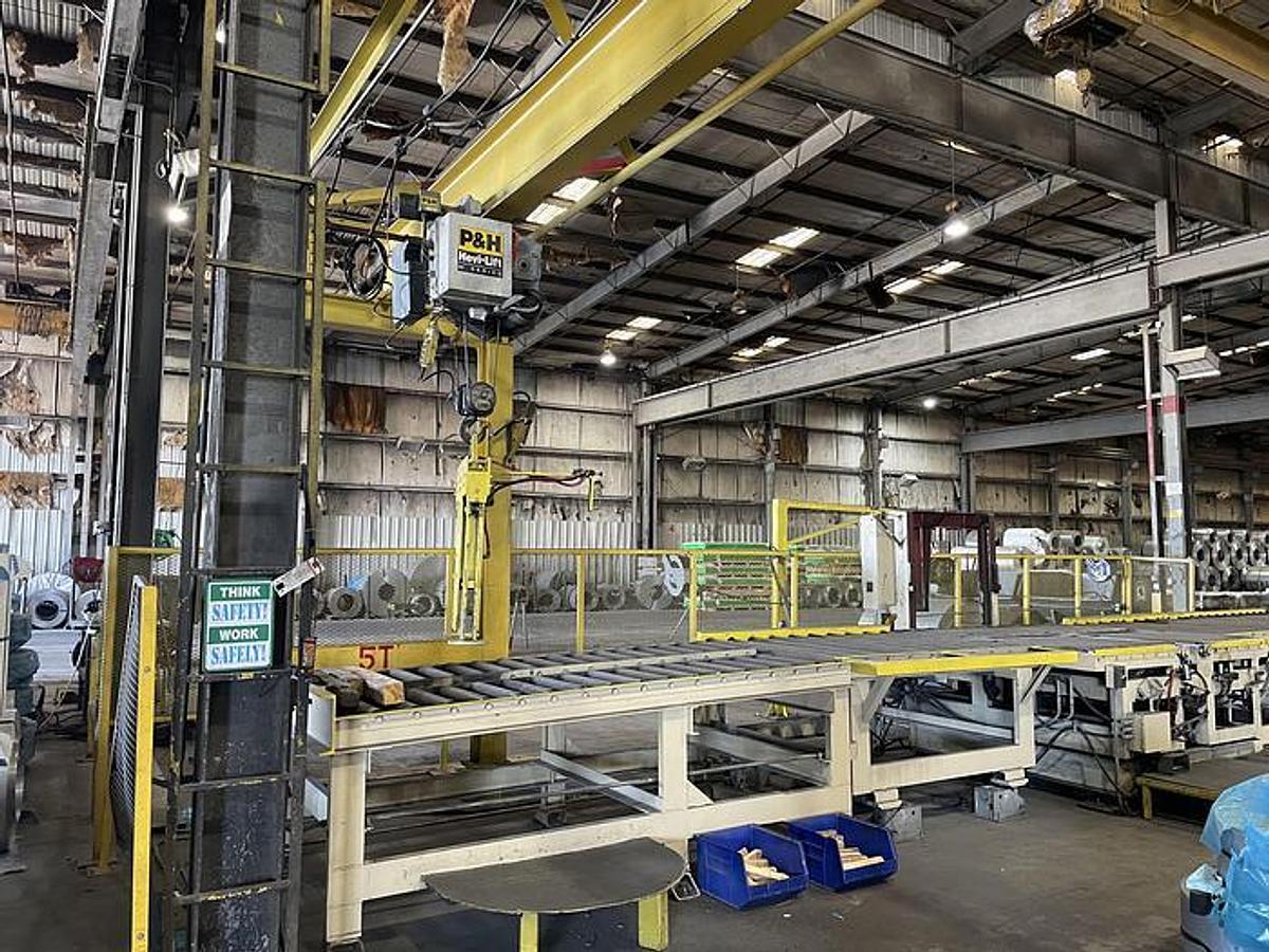 Used 72" O.D. Stacker Conveyor w/ 5-Ton Monorail