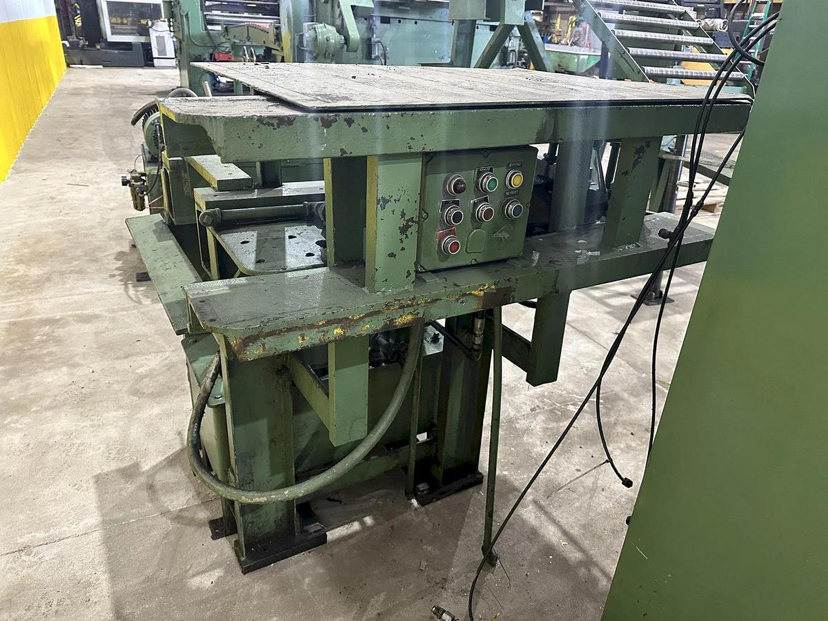 Used 20,000 LB X 48" RED BUD RBI MODEL #RM48-20S COIL REEL UNCOILER & CAR