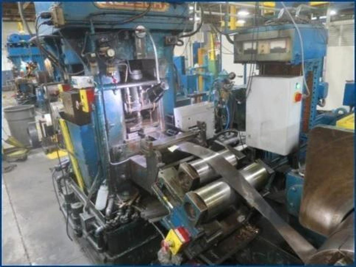 Used 2.5" (63.5mm) x 8" (203mm) x 10" (254mm) RUESCH 4-HI ROLLING MILL