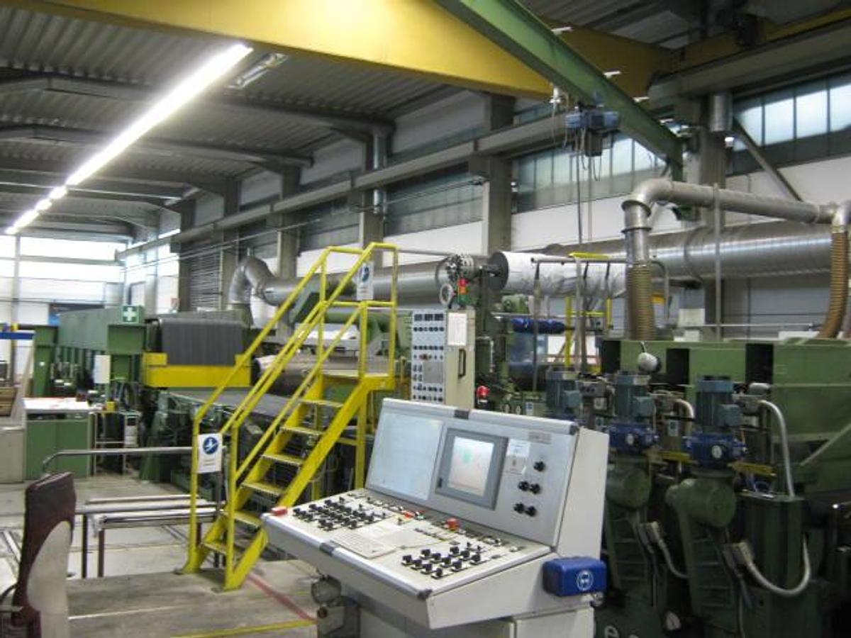 Used 50” x .040” George/Ungerer Grinding, Brushing & Cut To Length Line