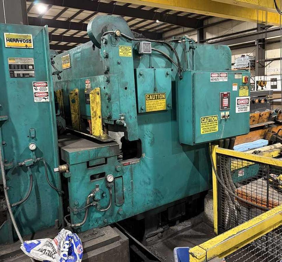 Used 74" x 0.375" x 60,000 Lb Herr Voss Cut To Length Line