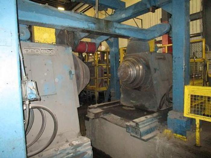 Used 72" x .250" x 74,000 Lbs. Pro Eco Slitting Line (Used)