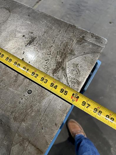 Used 60" X 96" CAST IRON SURFACE PLATE W/ STAND