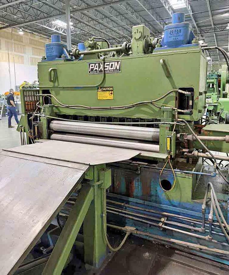 Used 60” x 0.135” x 40,000 Lbs Paxson Cut To Length Line