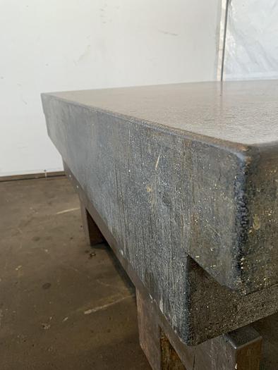 Used 48" X 72" X 10" MICRO-FLAT GRANITE SURFACE PLATE W/ STARRETT BASE