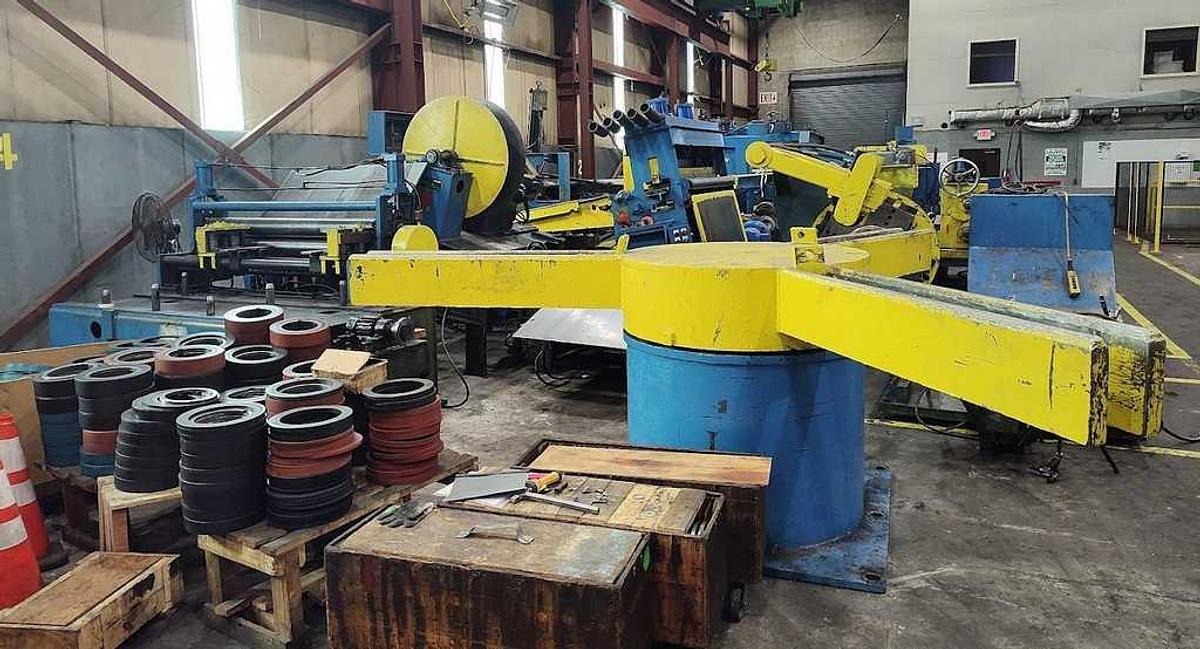 Used 60" x .188" x 40,000 Lb. Loopco Slitting Line