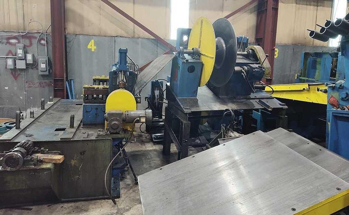 Used 60" x .188" x 40,000 Lb. Loopco Slitting Line