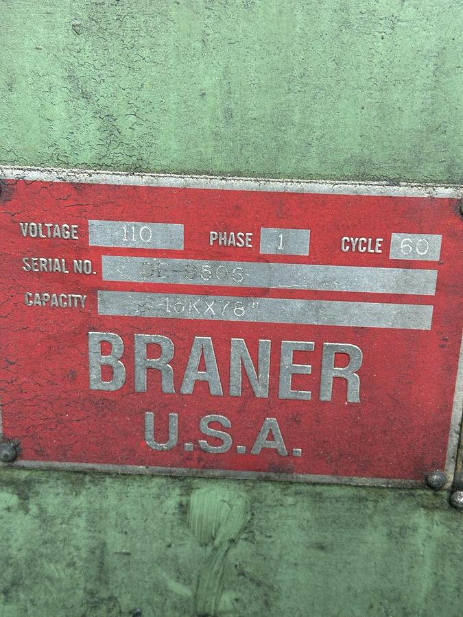 Used 78” OD x 15,000 Lb Braner Downlayer