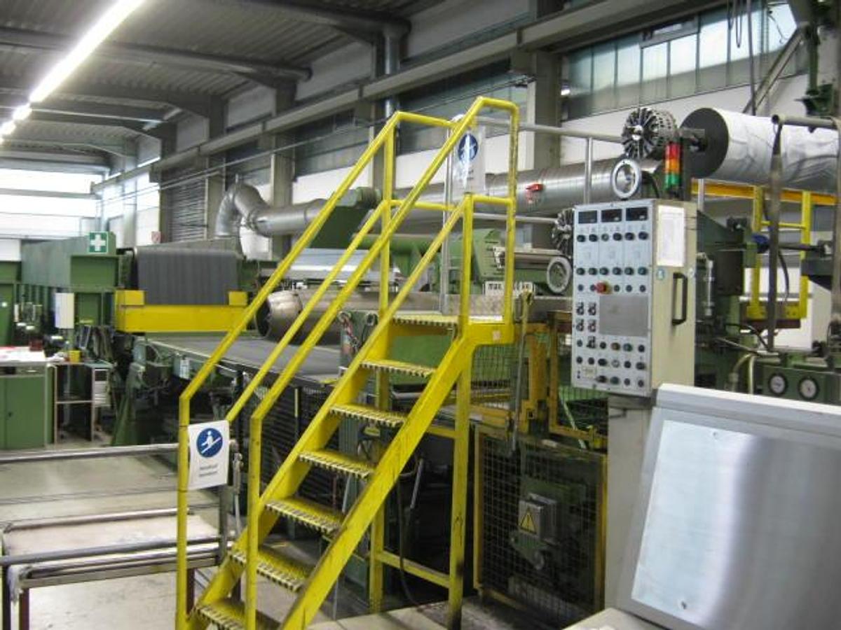 Used 50” x .040” George/Ungerer Grinding, Brushing & Cut To Length Line