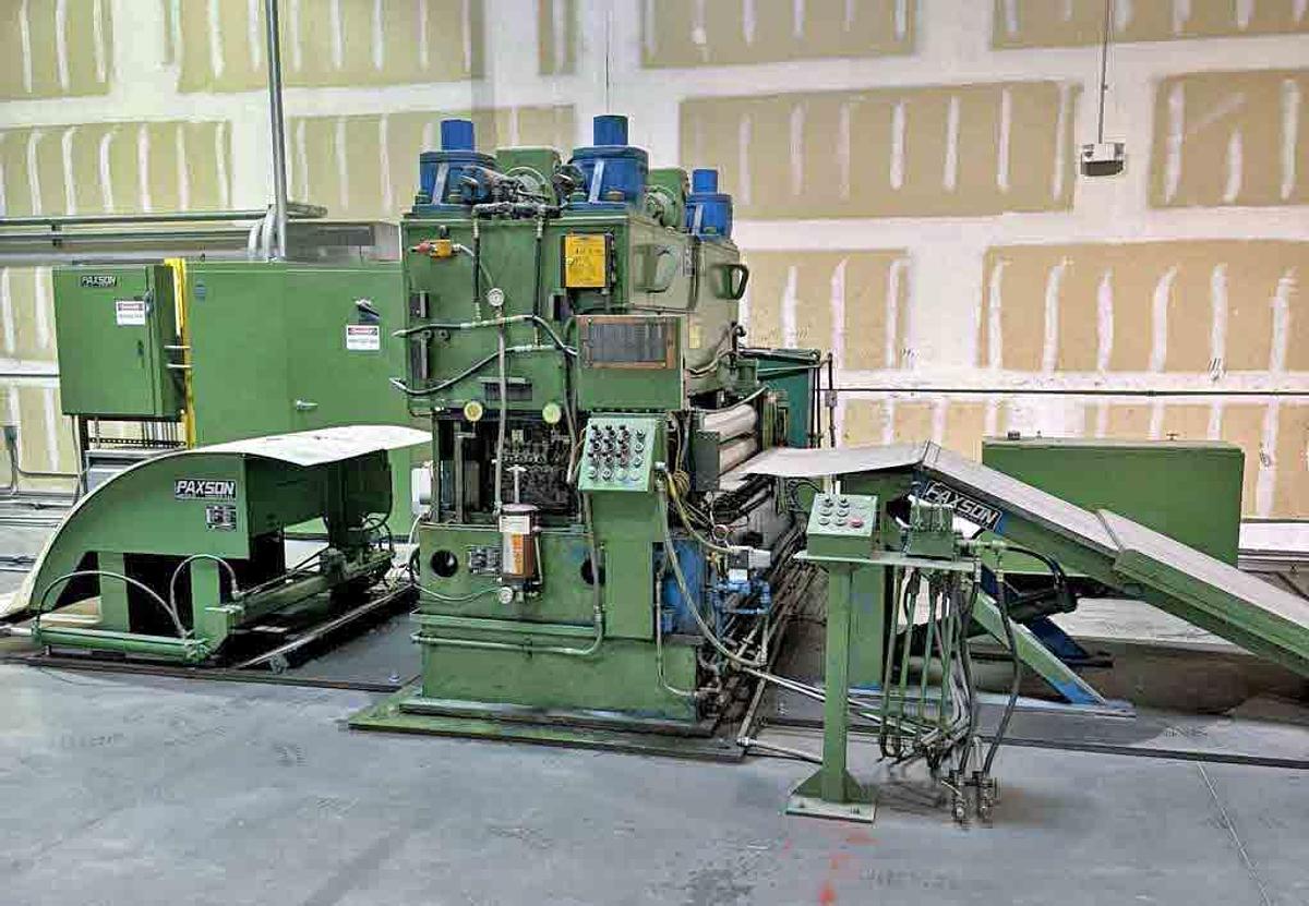Used 60” x 0.135” x 40,000 Lbs Paxson Cut To Length Line