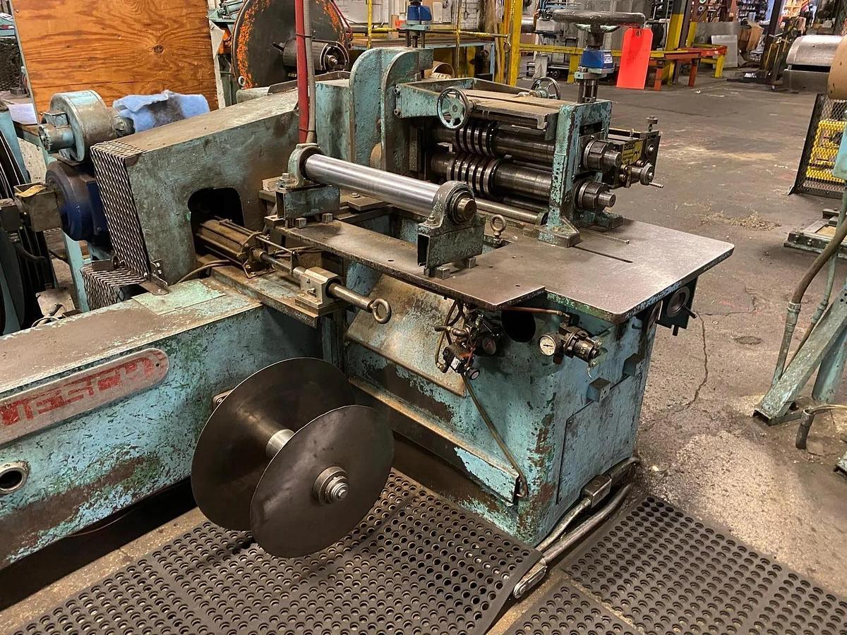 Used 18” x 2.625” Arbors x 6,000# Ruesch Ring Type Slitting Line