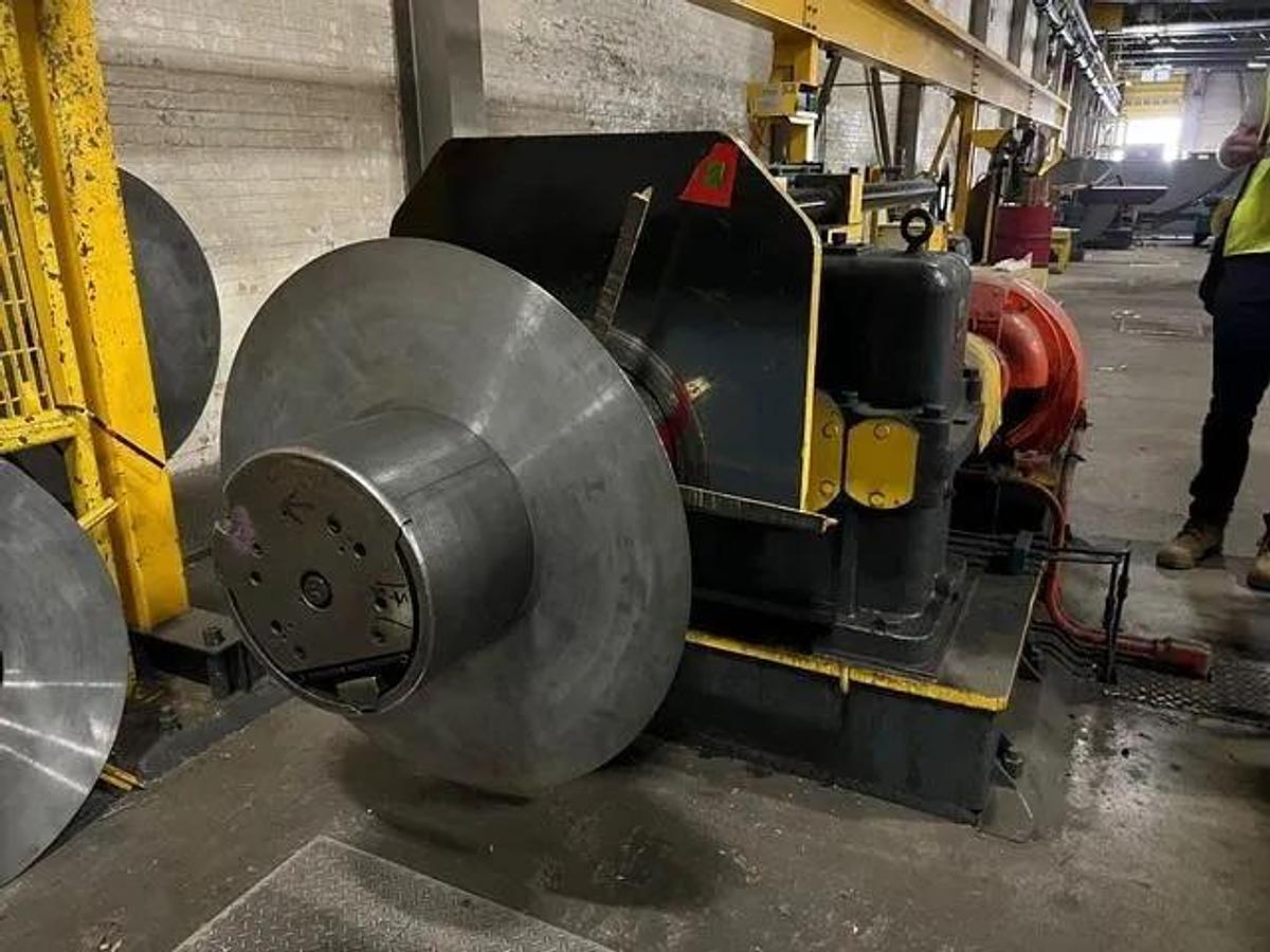 Used 24” x .090” x 5,000# Ruesch Slitting Line With Option For Second Head