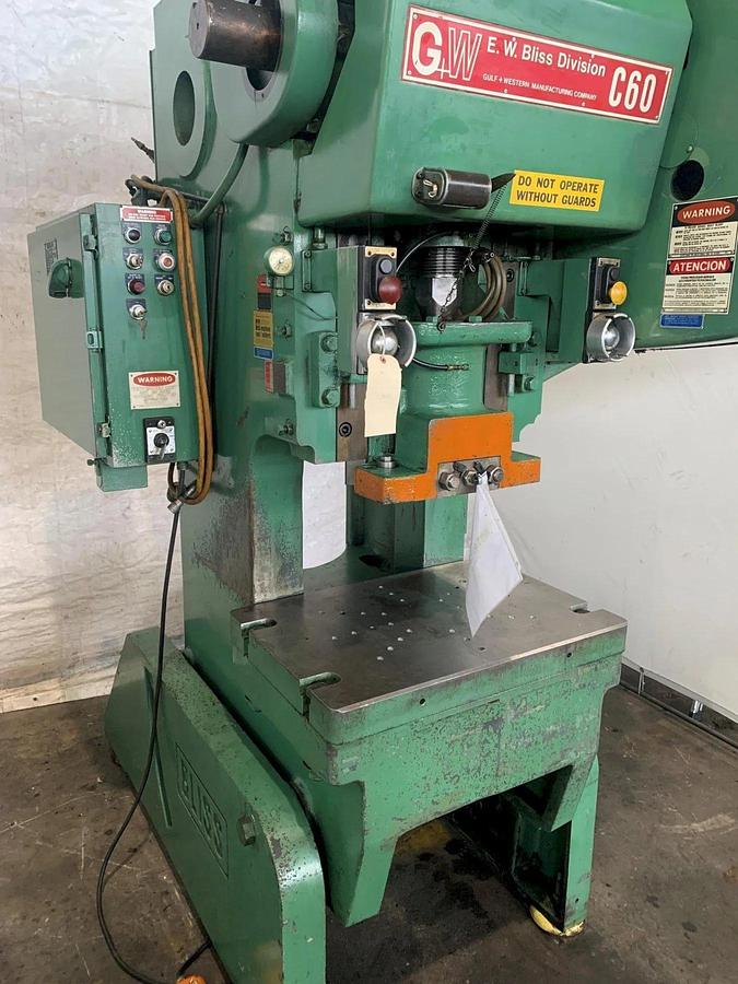 Used 60 TON E-W BLISS C-60 OBI PRESS