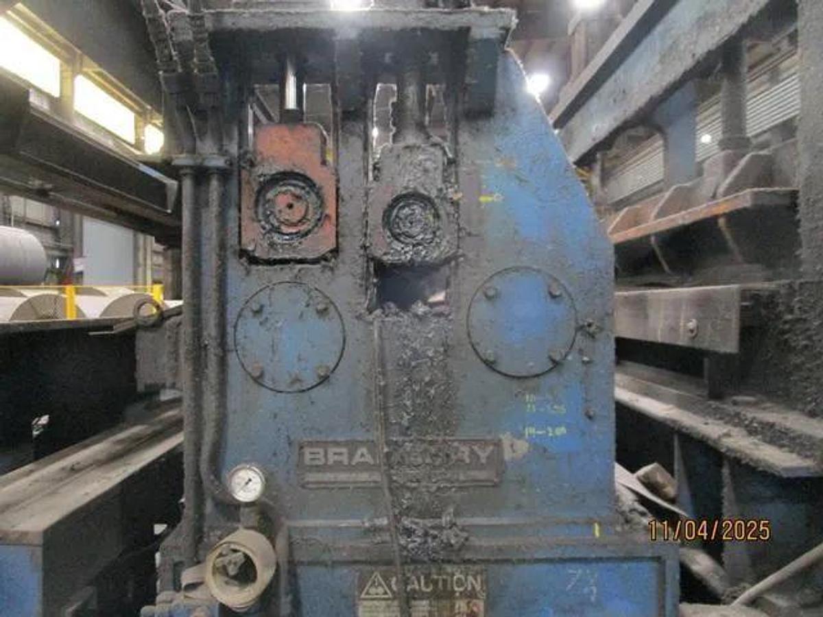 Used 72" x .250" x 80,000 Lb Bradbury Cut-To-Length Line