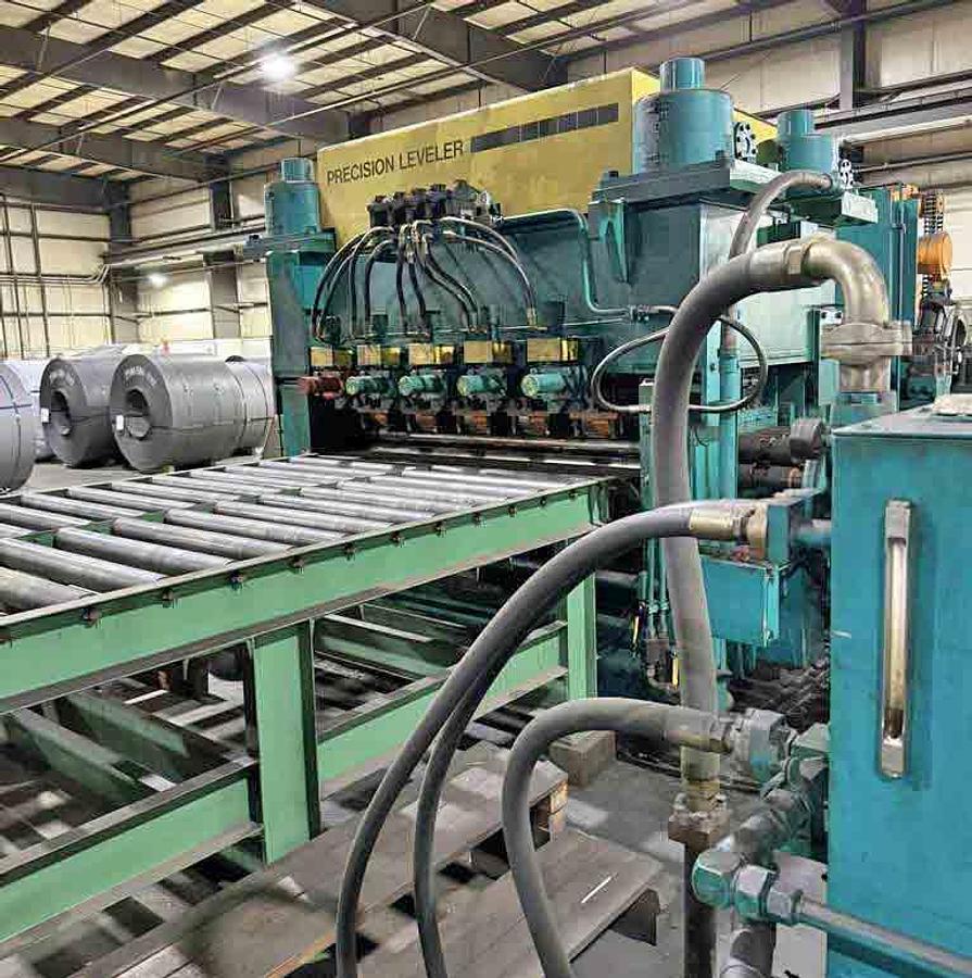 Used 74" x 0.375" x 60,000 Lb Herr Voss Cut To Length Line
