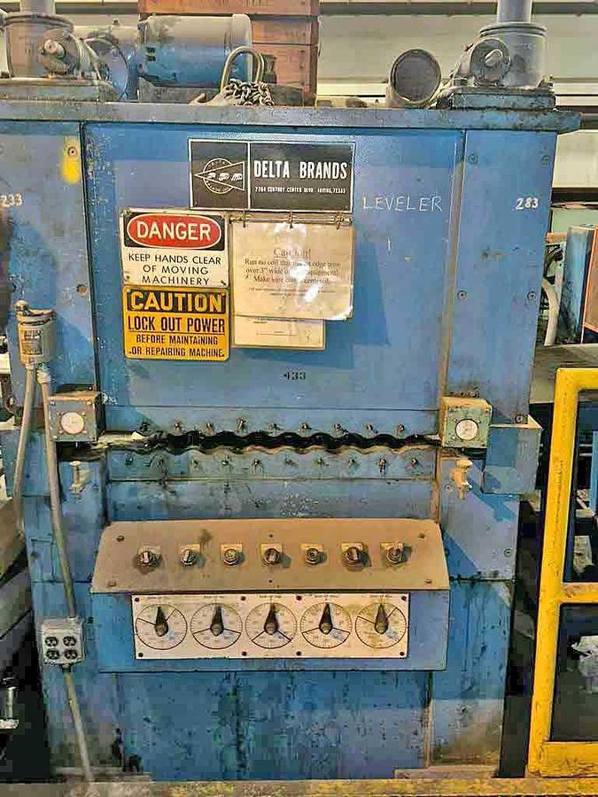 Used 72” X 0.500” X 60,000 Lbs. Delta Cut-To-Length Line