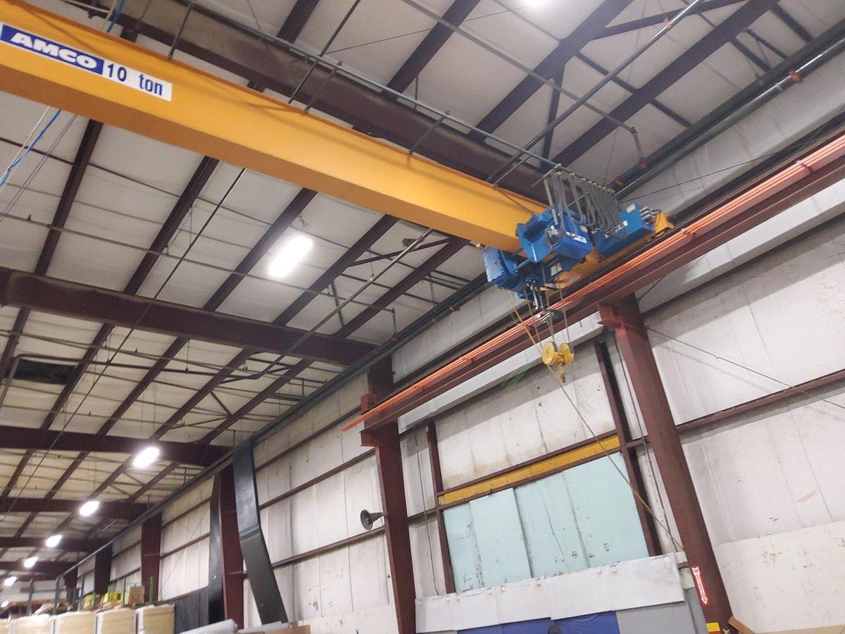 Used 10 Ton x 47’ ABBUS Bridge Crane with EMH Hoist