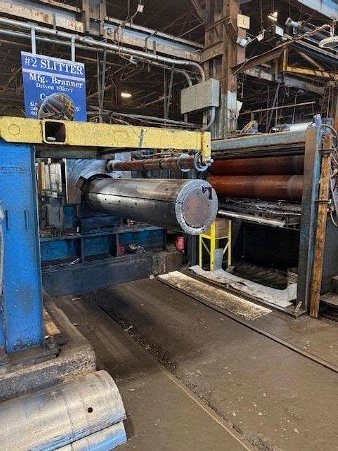 Used 72" x .187" x 50,000Lb Braner Loop Slitting Line