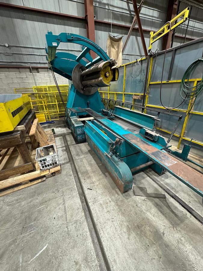 Used 60" x 30,000 Lbs. Iowa-Precision Uncoiler & Coil Car