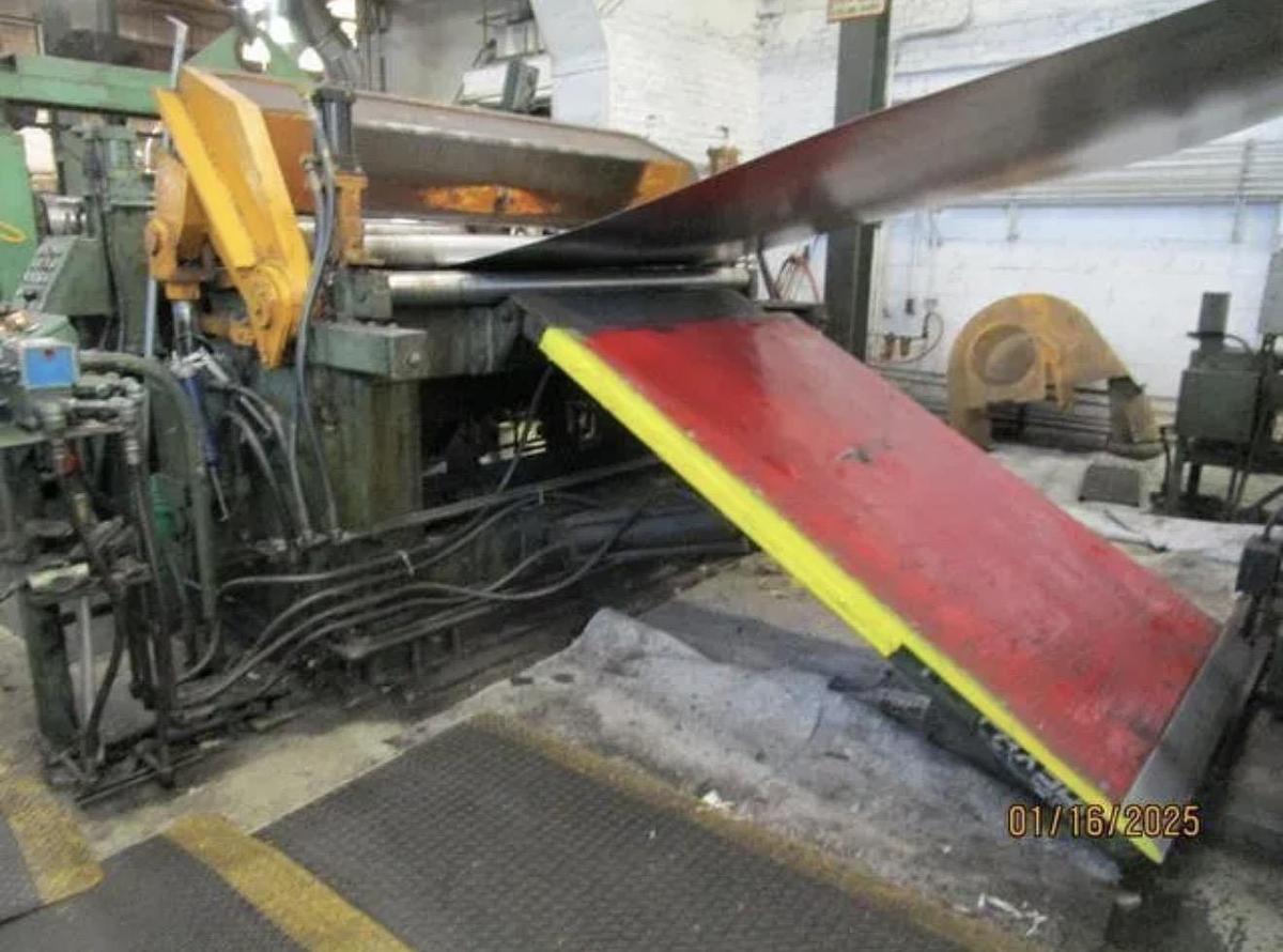Used 60" x .187” x 50,000# Chicago/Paxson Loop Slitting Line with 2 Heads