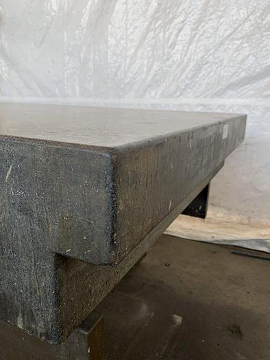 Used 48" X 72" X 10" MICRO-FLAT GRANITE SURFACE PLATE W/ STARRETT BASE
