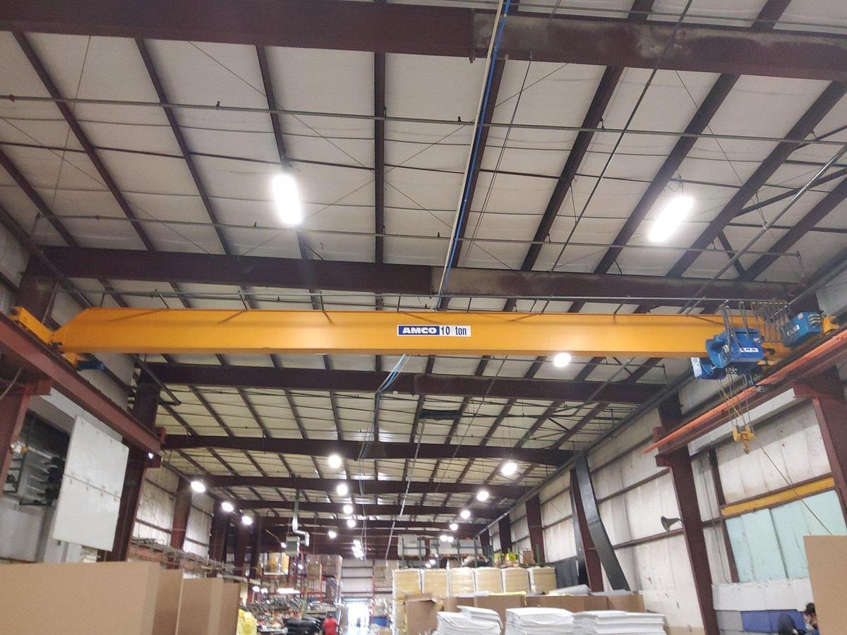 Used 10 Ton x 47’ ABBUS Bridge Crane with EMH Hoist