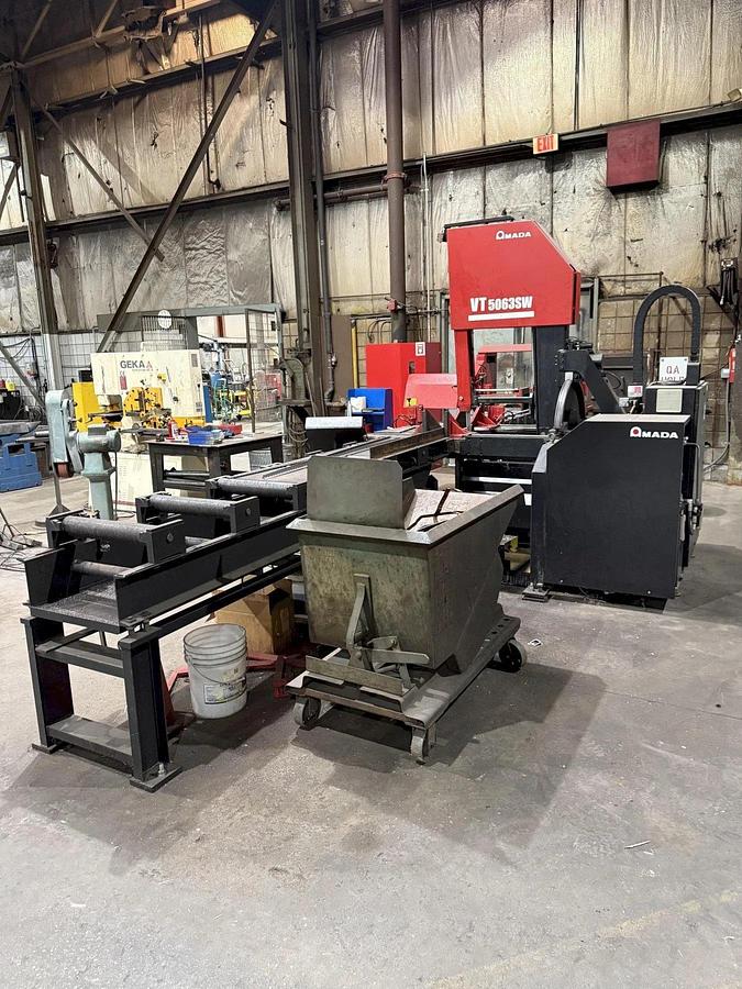 Used 20” x 24” Amada VT-5063SW CNC Vertical Tilt-Frame Bandsaw