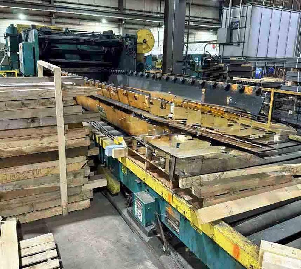 Used 74" x 0.375" x 60,000 Lb Herr Voss Cut To Length Line